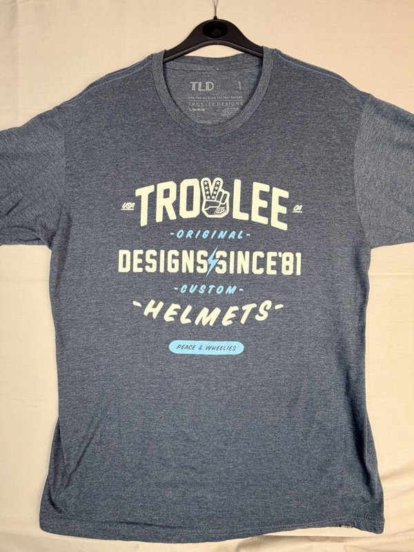 Troy Lee Designs TLD Graphic T Shirt Grey Large Motocross MTB BMX Casual Tee