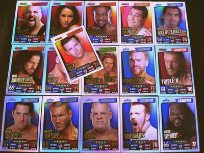 Topps WWE Wrestling SLAM ATTAX Serie 4 RUMBLE - Champions Cards Rainbow Foil