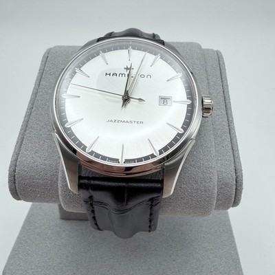 BRAND NEW HAMILTON Jazzmaster H324510 40mm Silver Dial Date Quartz Men's Watch