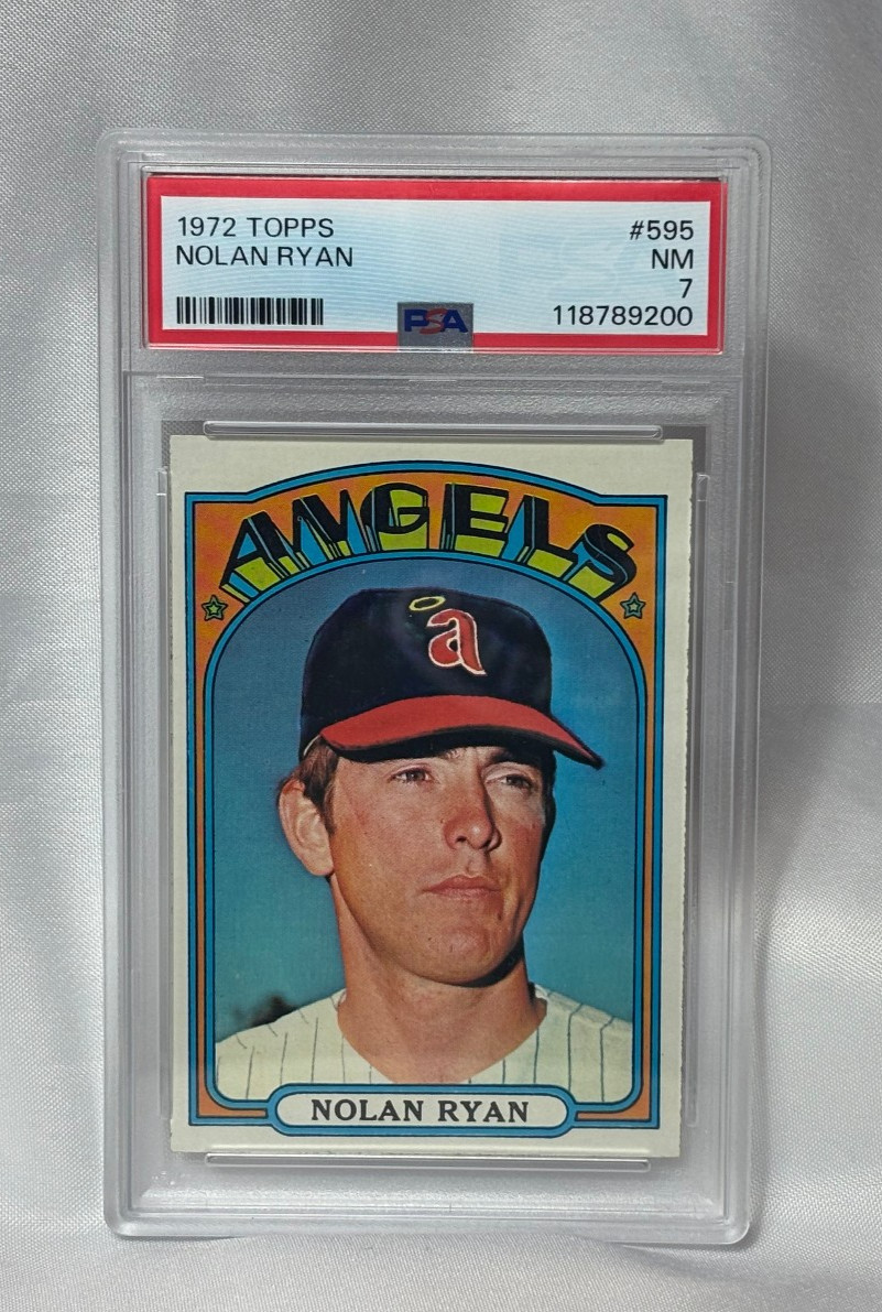 1972 Topps NOLAN RYAN Baseball Card #595 PSA 7