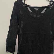Express Black Lace Shift Dress Size Medium