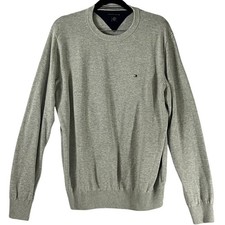 Tommy Hilfiger Gray Lightweight Long Sleeve Crew Neck Sweater Men  s Medium