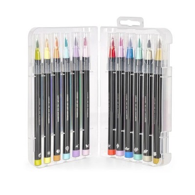 Legami 12er Set Pinselstifte ''Brush Markers'' Pastello - Aquarellstifte, Malstift