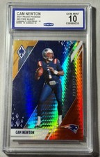 2021 Panini Phoenix  Cam Newton Fire Burst #83 CCG 10  New England Patriots