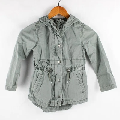 Veste À Zip Et Bouton En Cargaison/Utilitaire Vert Armée Old Navy Fille S (6-7) - Photo 1/4