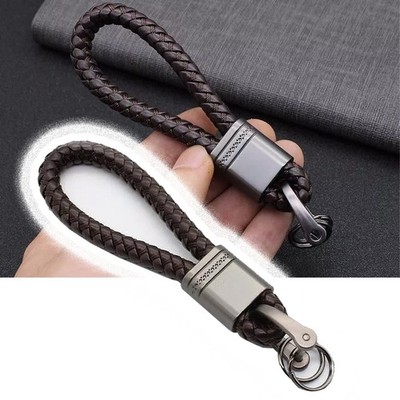 Alloy Metal Keyfob Car Keyring Keychain Key Chain Ring Leatherette