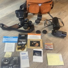 Canon A-1 A1 SLR Film Camera FD 50mm F1.8 S.C SC Lens From JAPAN Lot
