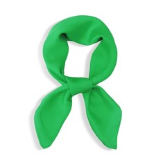 Head Scarf for Women Hair 27'' Square Satin Silk Feeling Bnadana C56 . Green