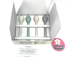 Le Creuset Calm Collection Spoons Set of 4 Sea Salt Shell Pink Meringue Flint JP