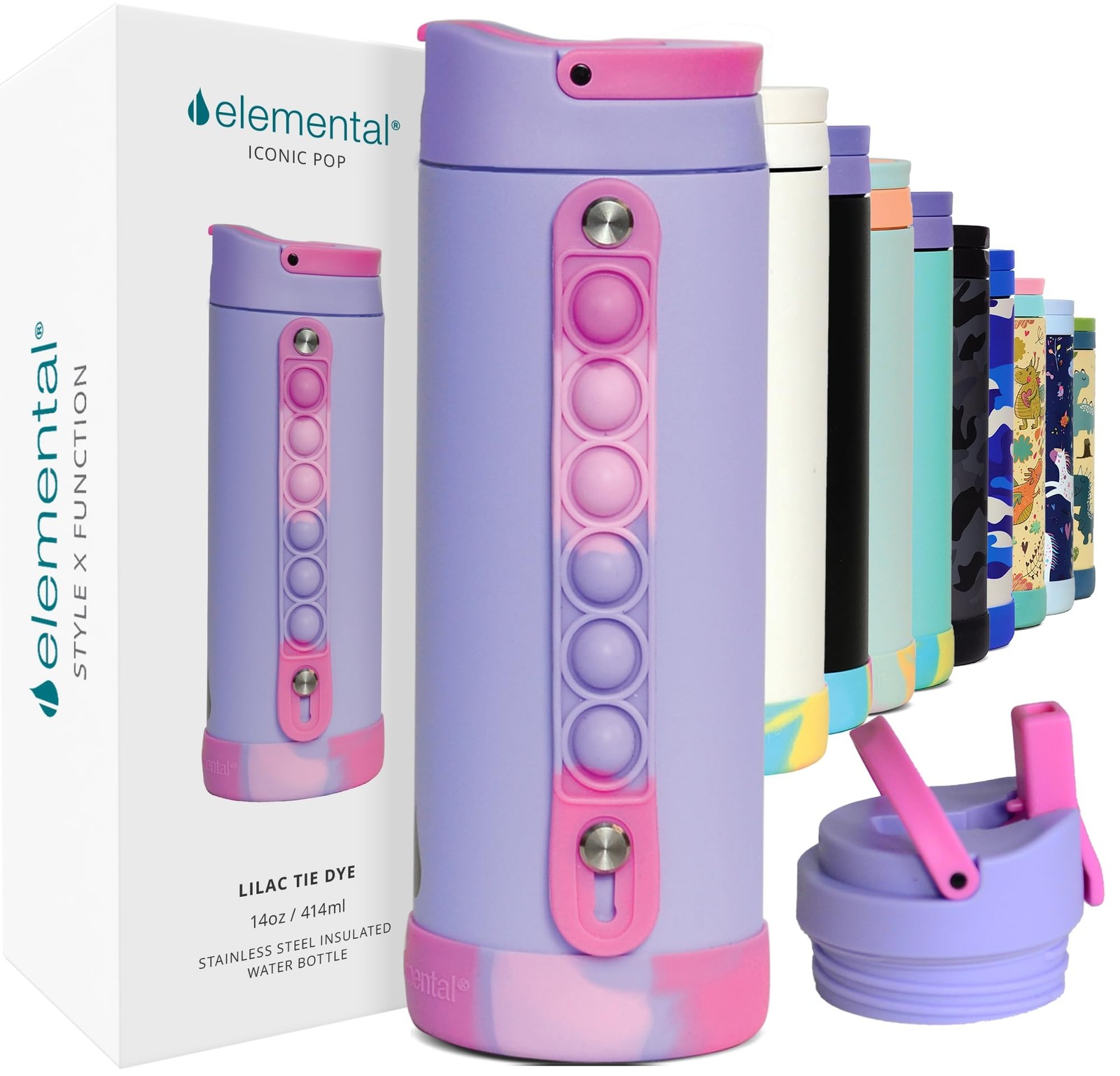 Iconic Kids Water Bottle for School - 100 Leak-Proof Insulat