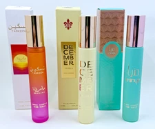 Lot of 3 Paris Corner Travel Perfumes December Vanilla, Taskeen Marina, Minya