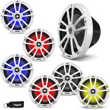 Infinity 622MLW Marine 6.5" LED Speakers and A 1022MLW 10" White Marine LED Sub