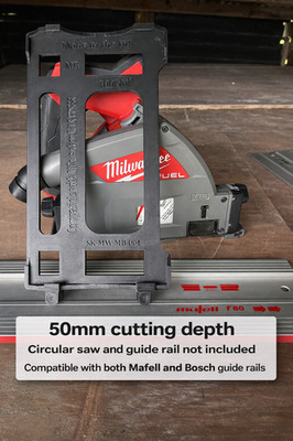 Milwaukee Adapter / Kufenplatte für M18 FPS55 auf Mafell / Bosch Führungsschiene