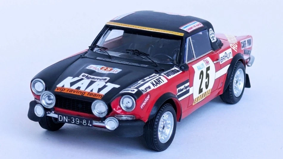 MODELLINO AUTO STATICO FIAT 124 SPORT SPIDER 1600 TAP RALLY 1974 SCALA 1/43 - Immagine 4 di 4