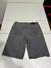 Vintage Ecko Unltd Shorts 38 Gray Baggy Denim Jorts Y2K Skater Streetwear Grunge