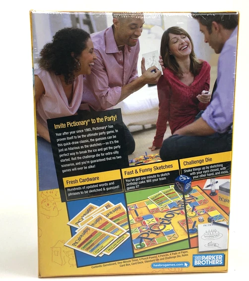 Pictionary Quick Sketches Crazy Guesses Cards Party Game Hasbro - Image 3 of 3