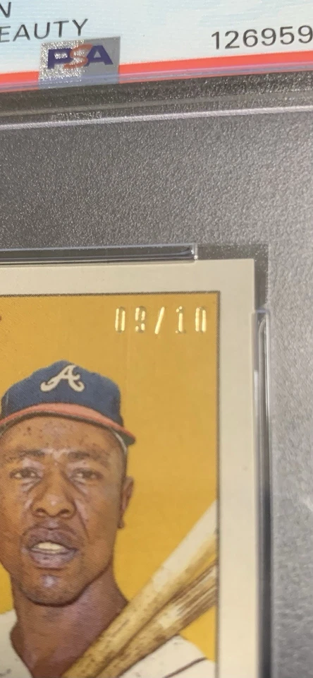 2020 Topps 206 HANK AARON American Beauty 09/10 PSA 10 POP 1 RARE - Image 3 of 4