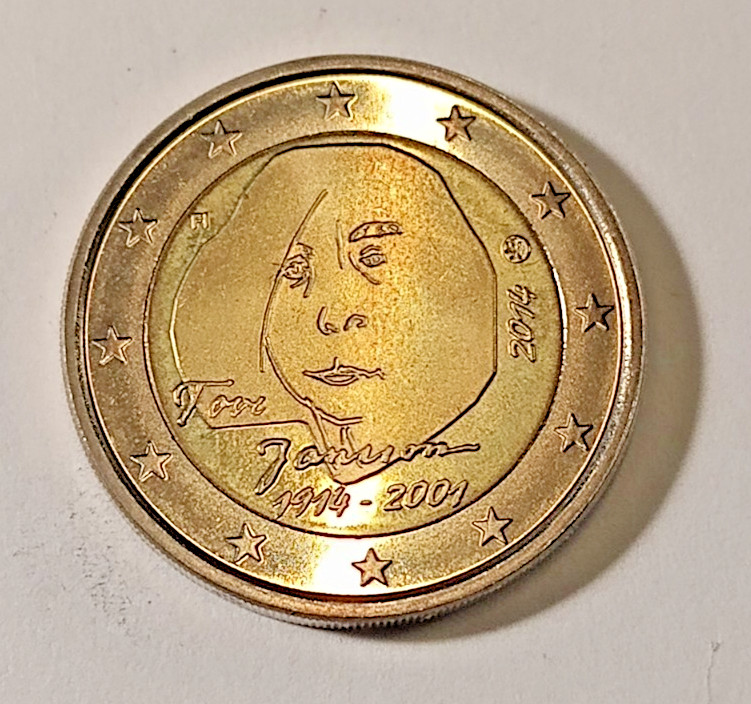 Finlande* 2014 *Commemorative-2 Euro Coin* Tove Jansson MOOMIN écrivain* UNC*