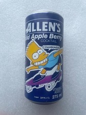 VINTAGE CANADA ALLEN COCKTAIL CAN SIMPSONS BERT STORE DISPLAY SIGN SODA POP SEAL