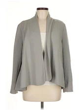H By Halston Women Gray Blazer M