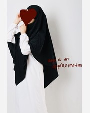 Single Layer Triangular Diamond Instant Khimar-Hijab-Jilbab Tie Back Navy Color