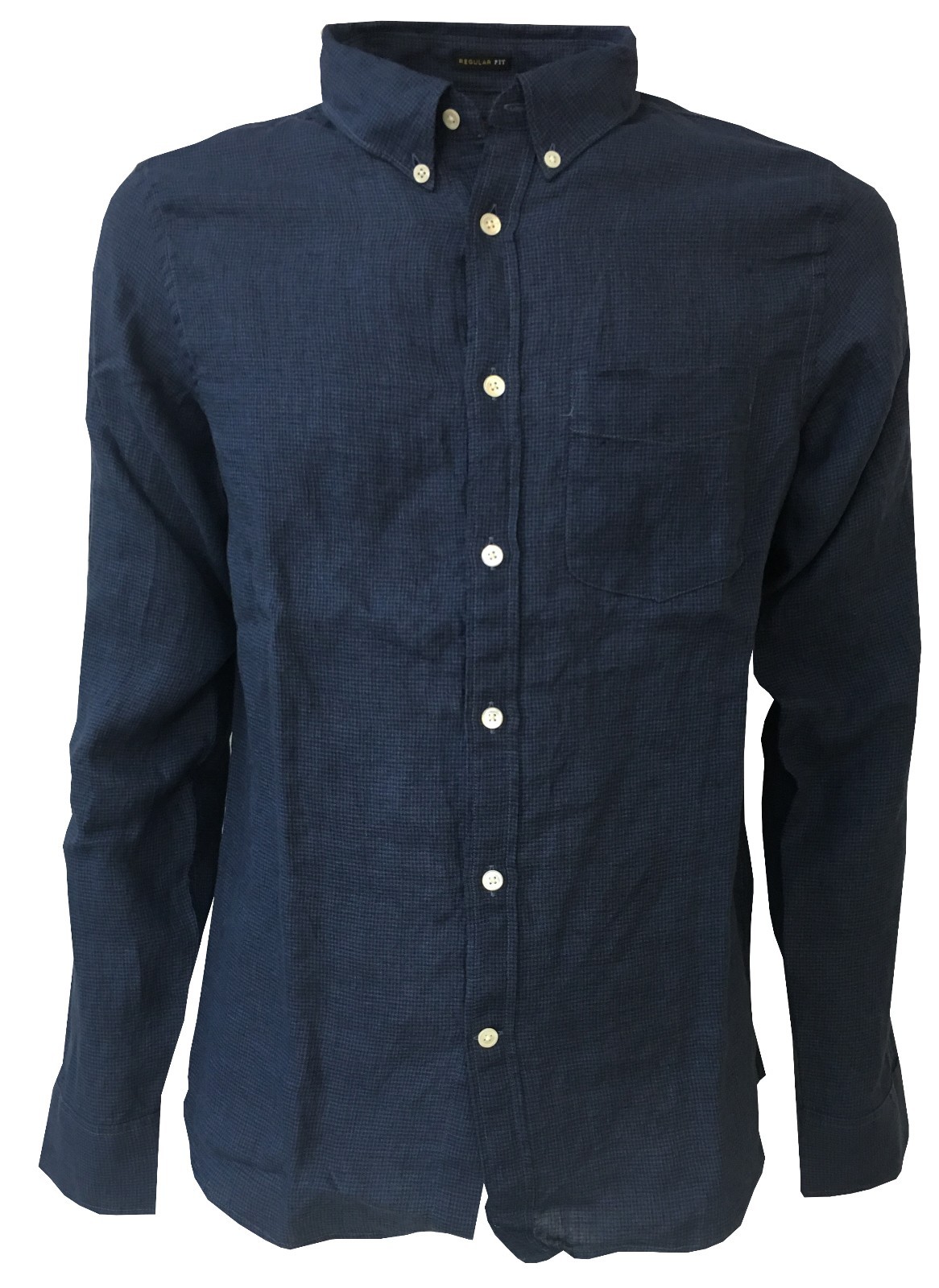 Джинсовая ткань Herrenhemd Fuß De Poule LEE 101/Blau Mod 101 НА ПУГОВИЦАХ, 100% лайкра