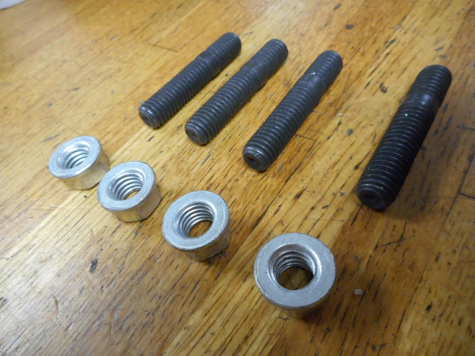 1965 1973 FORD MUSTANG 289 302 351 EXHAUST MANIFOLD TO FRONT PIPE STUDS AND NUTS - Image 3 of 3