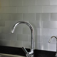 Art3d 100-pieces Peel And Stick Tile Kitchen Backsplash Metal Wall Tiles Bru... Art3d 100-pieces Peel And Stick Tile Kitchen Backsplash Metal Wall Tiles Bru...