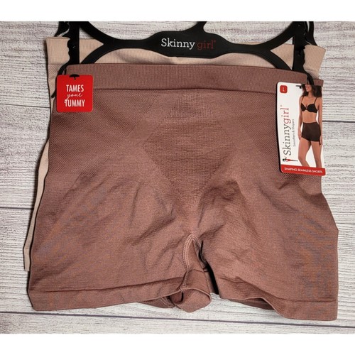 Skinnygirl Womens Shaping Shorts Size L Seamless Smoothes Shapes Tummy Control