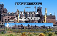TrainJunkies Steel Mill Model Railroad Backdrop