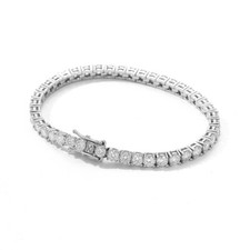 3.5MM D Color Moissanite Tennis Chain Bracelet for Women 925 Sterling Silver