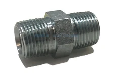 STEEL HEX NIPPLE 3/8" MALE NPT x 3/8" MALE NPT HYDRUALIC/FUEL/AIR/WOG