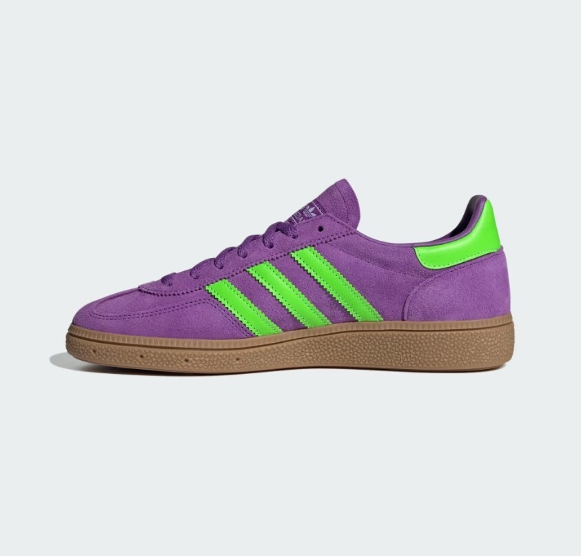 New Adidas Women's Handball Spezial Shoes - Active Purple / Solar Green (JS0251) image 6