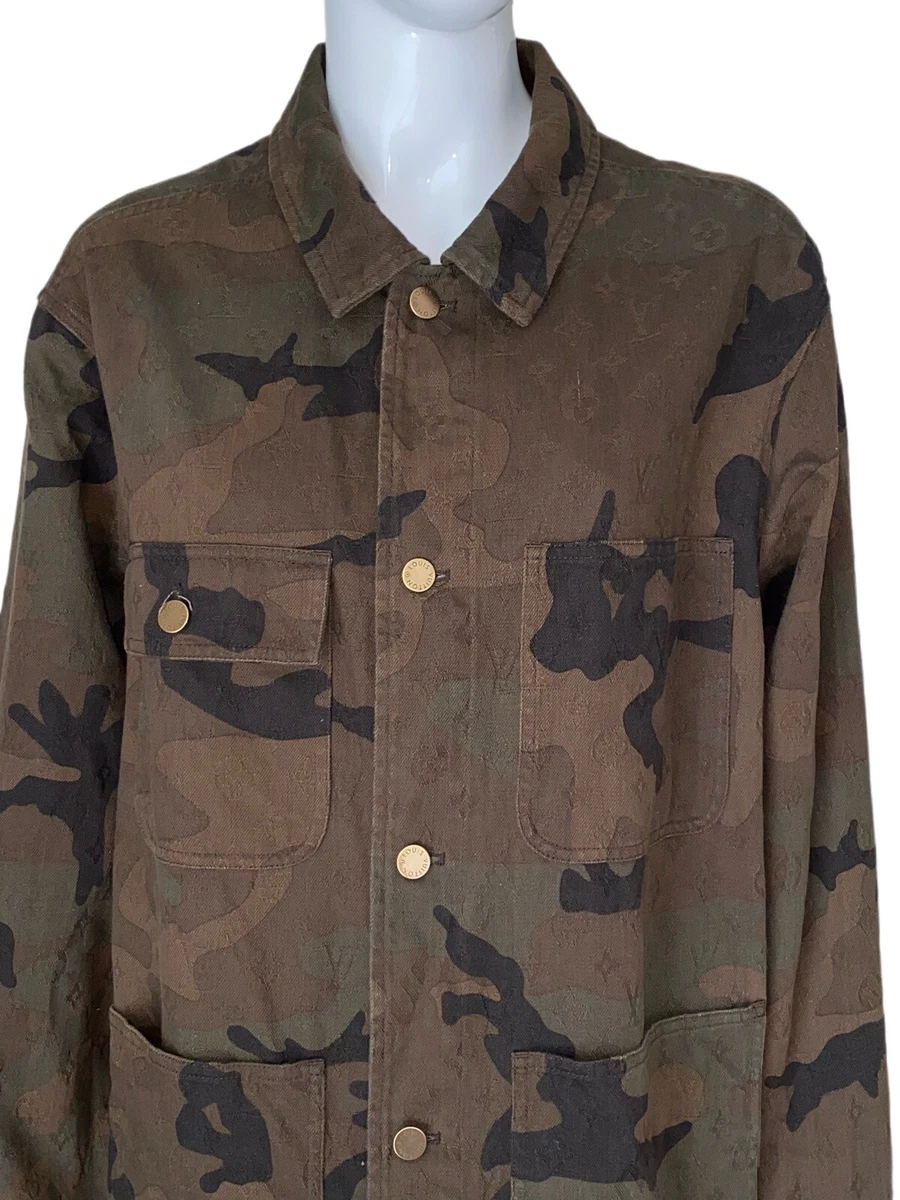 Supreme x Louis Vuitton Jacquard Denim Trucker Jacket Camo