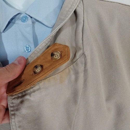 Vtg ORVIS Zambezi Canvas Leather Sport Coat + Pants Mens Safari Suit. Sz L 38x27 - Picture 18 of 23