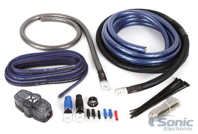 NVX XAPK0 100% Copper 1/0 AWG Gauge Single Car Amplifier Wiring Kit