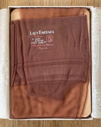 Lady Barbara Sewing Nylon Stockings 2 Colors 2 Sizes. US Fully Fashioned Stockings - Picture 1 of 5