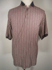Cool Men's Large Grand Slam Penguin Striped Short Sleeve Polo Shirt - Penguin