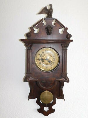 Wall Clock Regulator Men's Watch With Eagle Very Decorative Eagle Gong