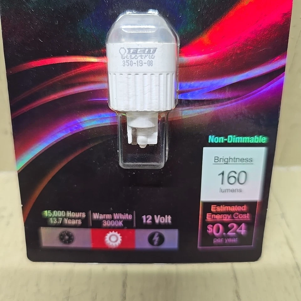 Feit Electric LVW/LED 12V 2W 3000K 160 Lumens Wedge Base Light Bulb 20w Equal - Image 2 of 4