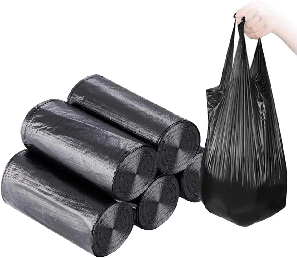 100pcs Small Black Trash Bags 5Rolls 4Gallon Disposable Garbage Bags Home  Use