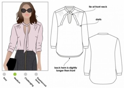 Style Arc Schnittmuster Stechpalme Bluse Damen Größen 18-30