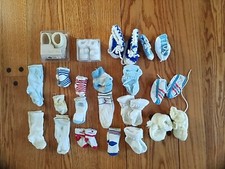 Vintage Lot Baby Booties Socks Crocheted Various Sizes Wee Walker Hobbie Horse