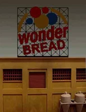 WONDER BREAD SUPER ANIMATED NEON SIGN FOR HO SCALE! LIGHTS, BLINKS & MORE-GREAT!
