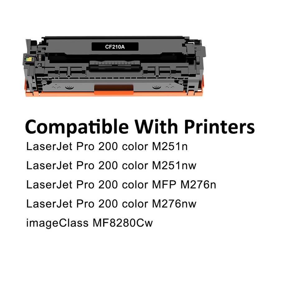 High-Yield Toner Cartridge Kit For HP LaserJet Pro 200 Color Printers - CF210A/131A Compatible