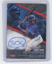 2021 Bowman's Best Rikelbin De Castro Base Prospect Auto Blue Jays 
