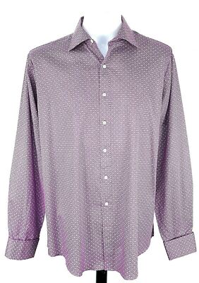 SEAN JOHN Herren lila L/S ANZUGHEMD formelle französische Manschetten - XL - 52'' - UVP £79