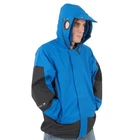 Mens Waterproof Goggle Jacket Blue/Black Hooded Independence Coat JKT Hooded