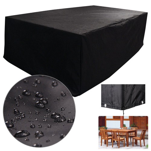 Patio Furniture Cover Outdoor 4/6/8 Seater Garden Table Rectangular Shelter 210D - Picture 5 of 19
