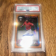 2024 Topps Chrome Update Ceddanne Rafaela RC Auto /25 Orange Refractor or OBO